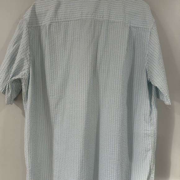L.L. Bean Men's Green and blue Striped Casual Shirt 100% cotton size L - Picture 3 of 7
